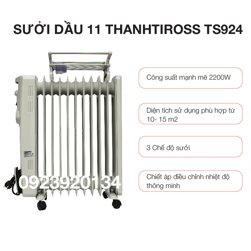 Sưởi dầu 11 thanhTiross TS924