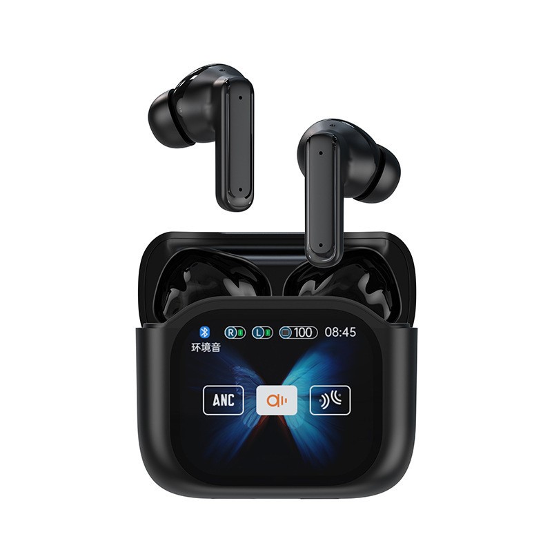 Tai Nghe Bluetooth ANC JM19 Màn Hình Cảm Ứng Bluetooth 5.4 - Chống Ồn AI - Âm Thanh HiFi - cho điện thoại máy tính- hàng nhập khẩu