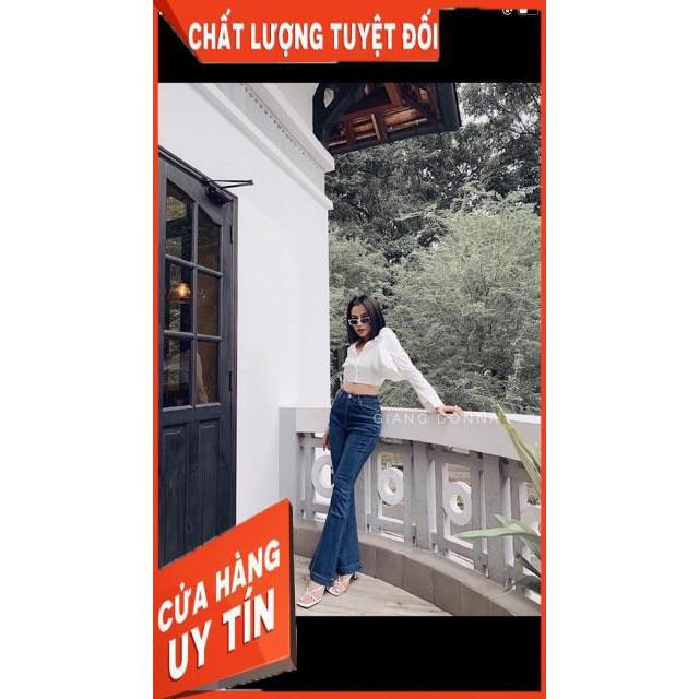 QUẦN ỐNG BASS LOE DÁNG DÀI CHẤT JEANS SIÊU ĐẸP- ảnh thật shop chụp