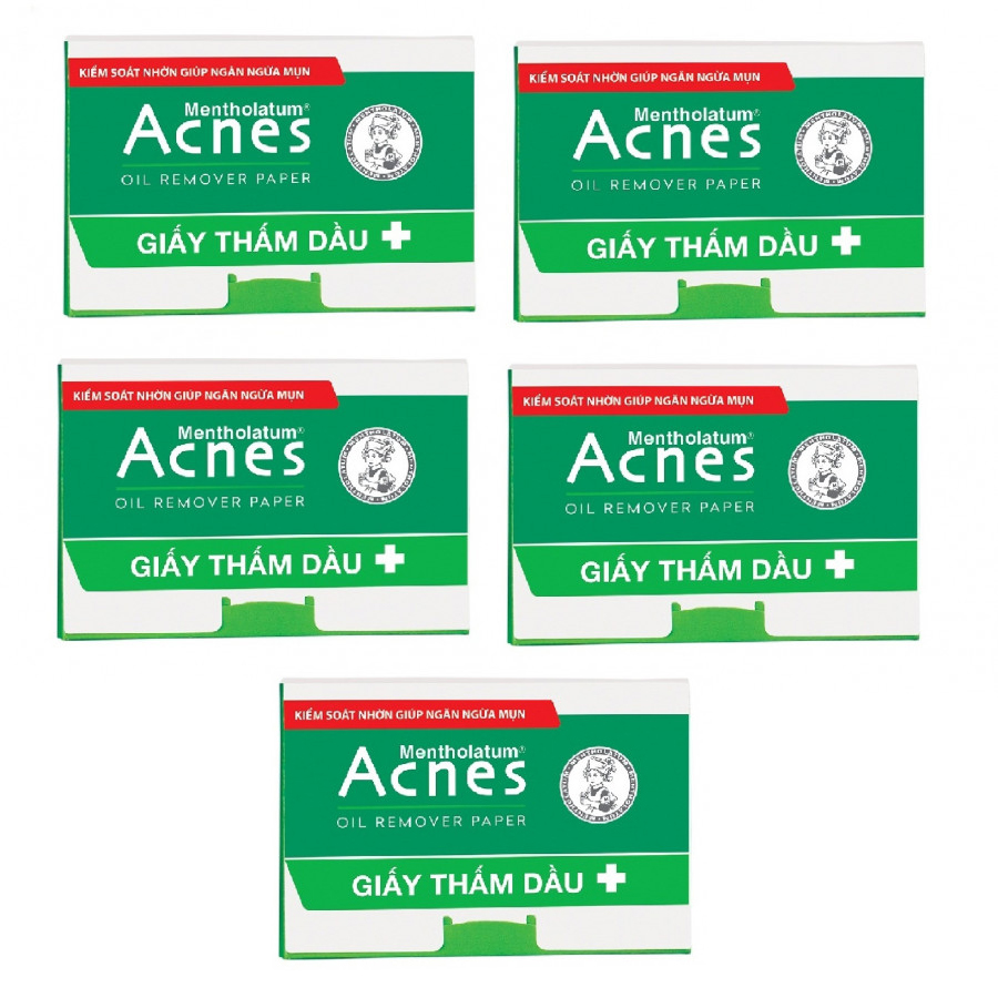 Combo 5 Giấy Thấm Dầu Acnes Oil Remover Paper (100 tờ)