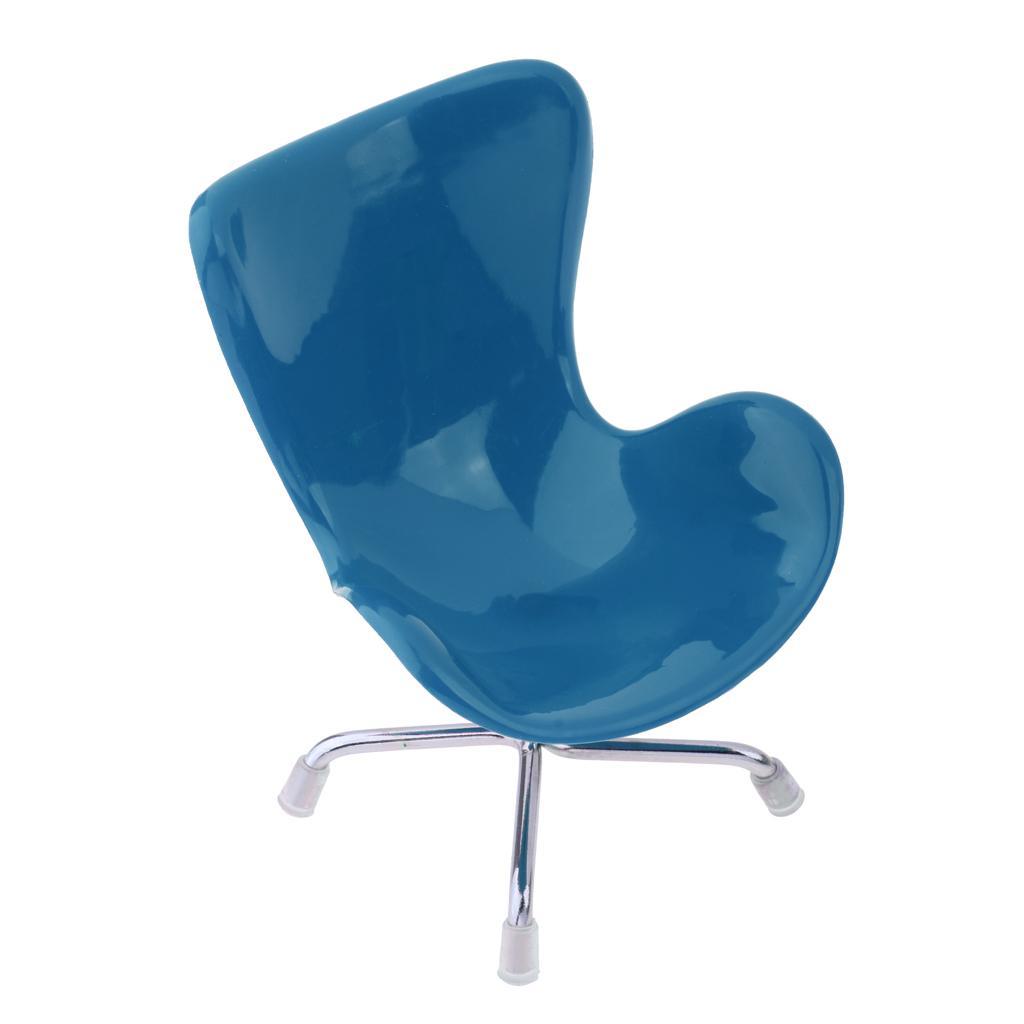 2X 1/6 Dollhouse Miniature Furniture Chair Model for Doll Figures Decor Blue