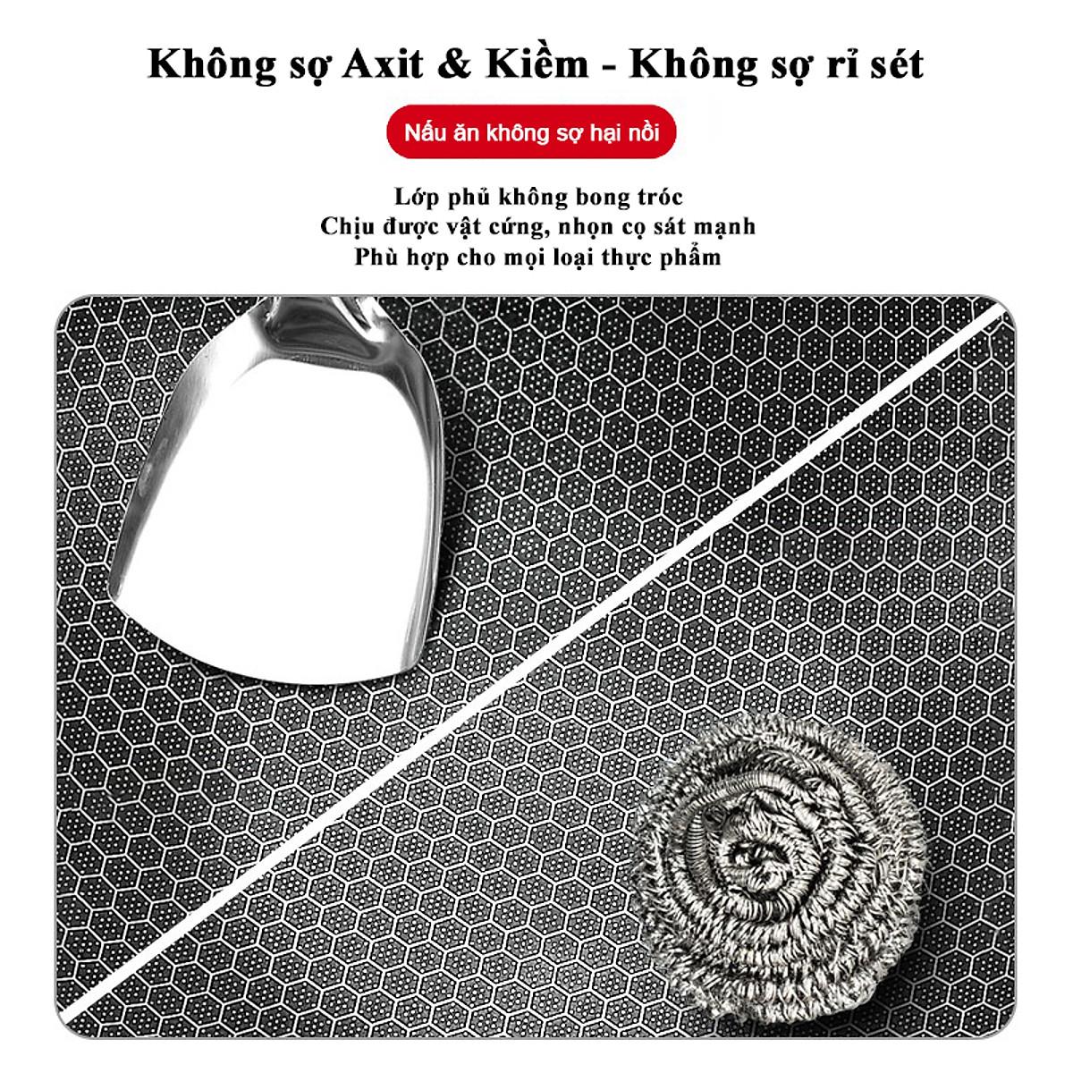 Chảo Chống Dính Inox 304 Cao Cấp - Công Nghệ Blackcube 7 Lớp - GDHN Loại Tốt