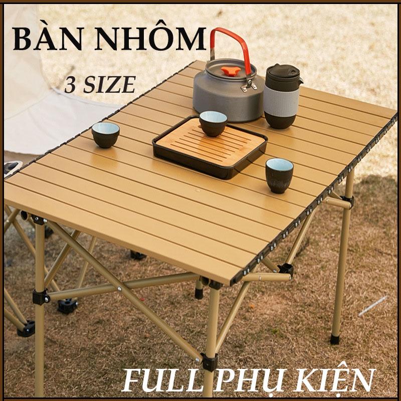 Bàn nhôm dã ngoại gấp gọn , bàn picnic camping du lịch bỏ túi hợp kim nhôm trọng lượng nhẹ, độ bền cao, nhỏ gọn