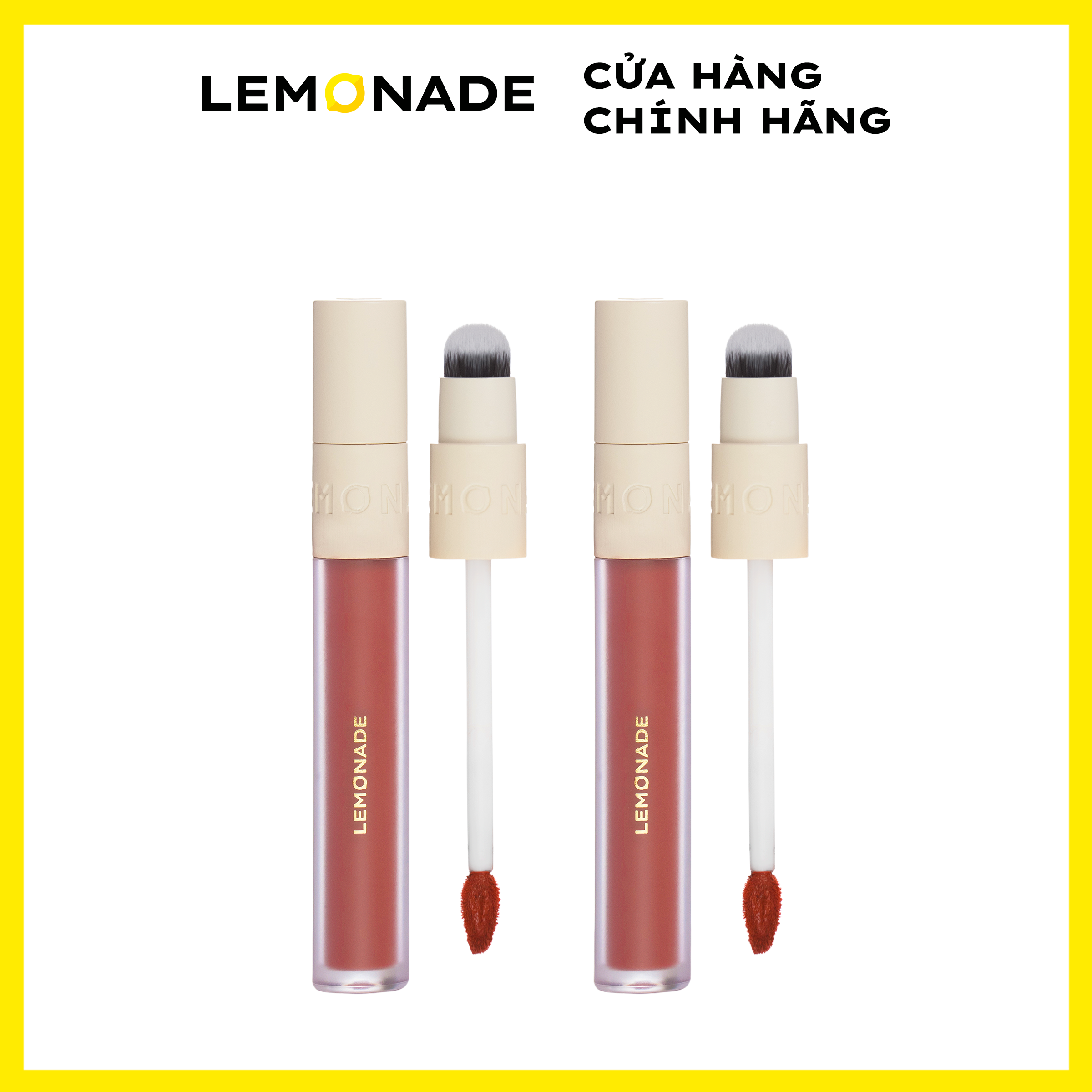 Combo 02 Son kem mịn lì thuần chay Lemonade Perfect Couple 5 Years 3.5gx2 - 2021. Cam Đất