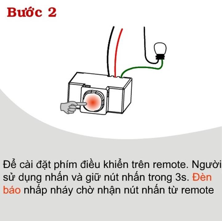 Công tắc điều khiển từ xa kết hợp hồng ngoại thông minh RI01 ( Tặng 02 nút kẹp giữ dây điện cố định )