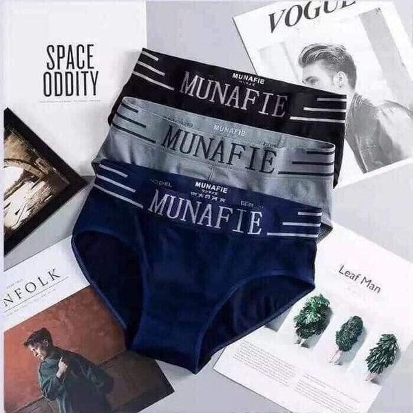 Quần lót nam sịp tam giác cao cấp munafie thun lạnh đẹp co giãn 4 chiều túi zip