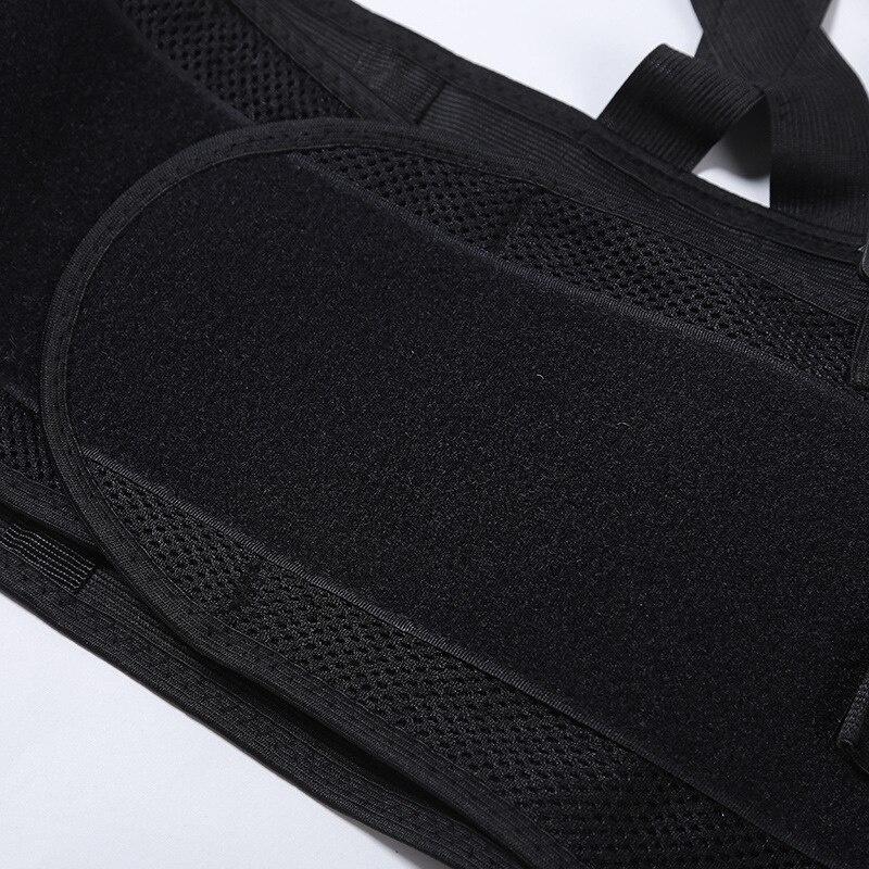 New Adjustable Waist Support Belt Men Medical Lumbar Fitness Weightlifting Running Back Belt with Shoulder Straps Breathable