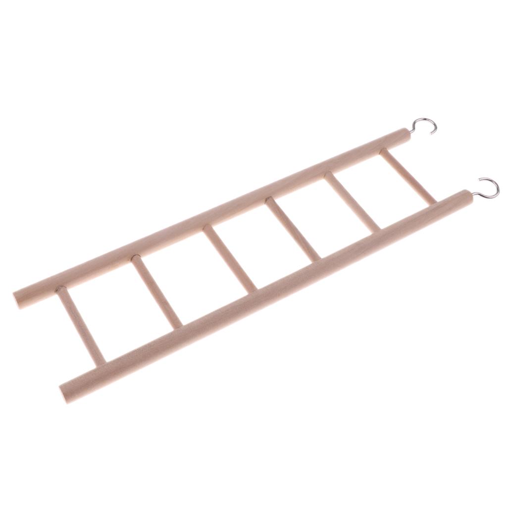 2xBird Toy Wooden Ladder 8 & 6 Step for Parrot Budgie Chinchilla Stand Perch