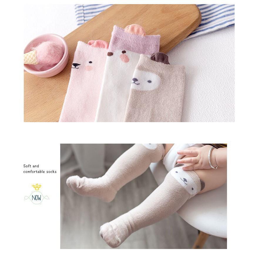 Set 3 đôi tất đùi gối hình thú cute cho bé từ 0 - 6 tuổi