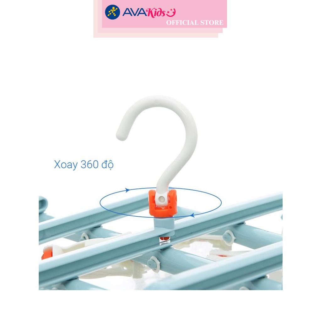 Móc chùm nhựa gấp gọn TOP KIDS AC 29 kẹp - Màu ngẫu nhiên