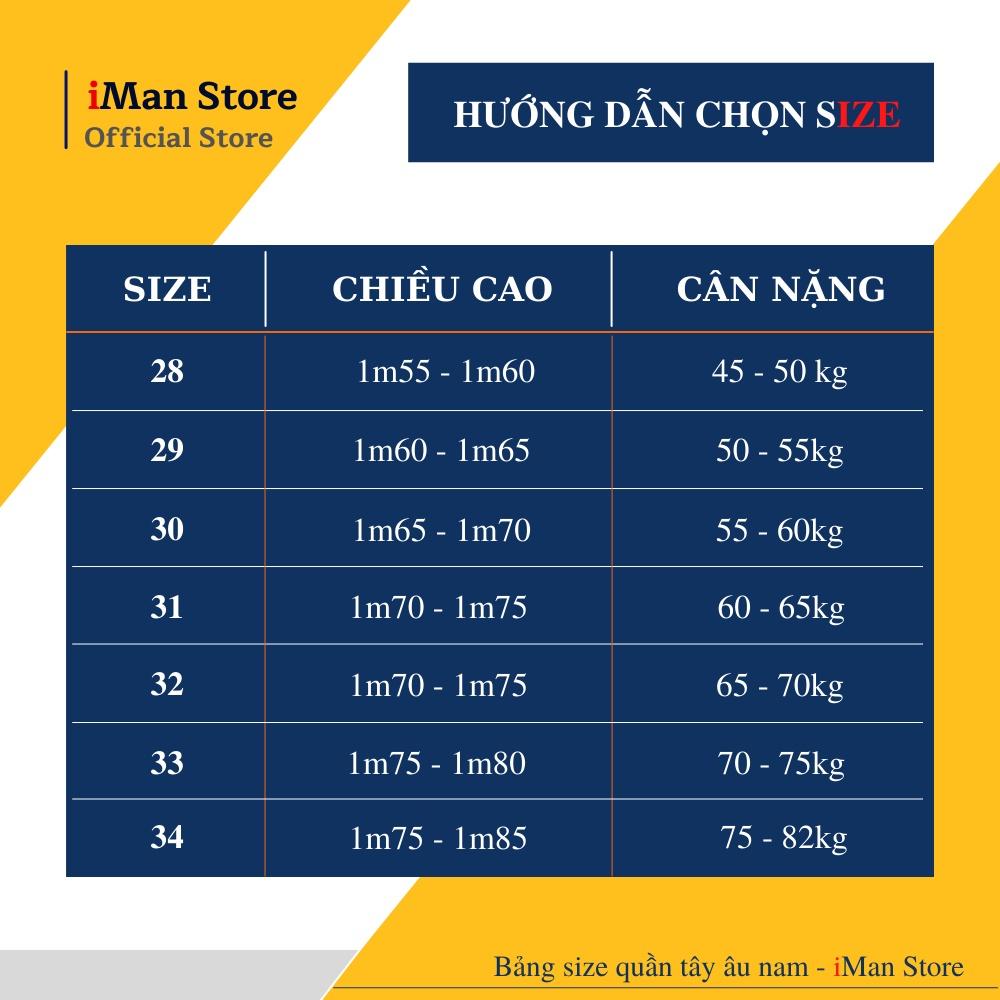 Quần Tây Nam Hàn Quốc Cao Cấp, Quần Âu Nam Công Sở Tôn Dáng, Bền Đẹp, Không Nhăn Xù iMan Store