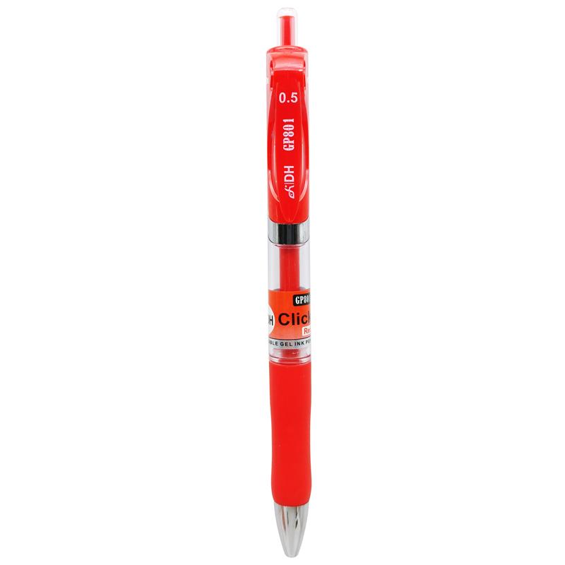 Bút Gel Bấm 0.5 mm - DH GP801 - Mực Đỏ