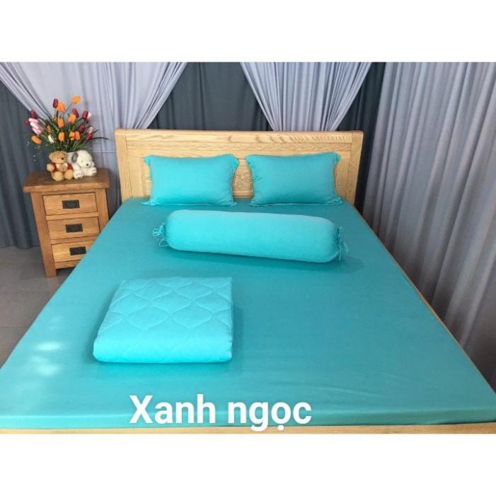 Ga - Drap Giường Lẻ Thun Mát Lạnh Thương hiệu LAN PHAM BEDDING - Màu Xanh Ngọc
