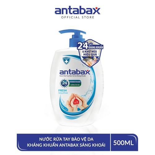 Nước Rửa Tay Bảo Vệ Da Kháng Khuẩn Antabax Fresh Sảng Khoái 500ml