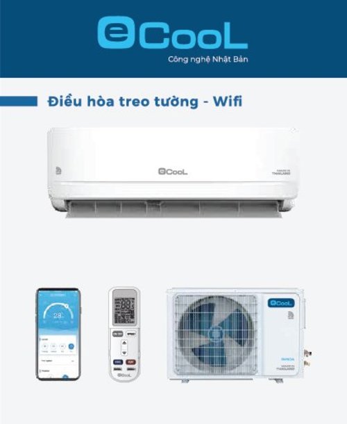 Máy điều hòa 1 chiều Wifi eCOOL ECL-1E18WF_Hàng chính hãng (Chỉ giao hàng khu vực HCM)