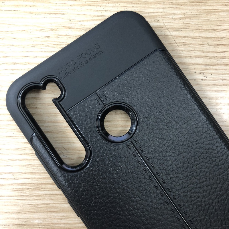 Ốp lưng silicon dẻo giả da Auto Focus cao cấp dành cho Xiaomi Redmi Note 8 - Hàng chính hãng