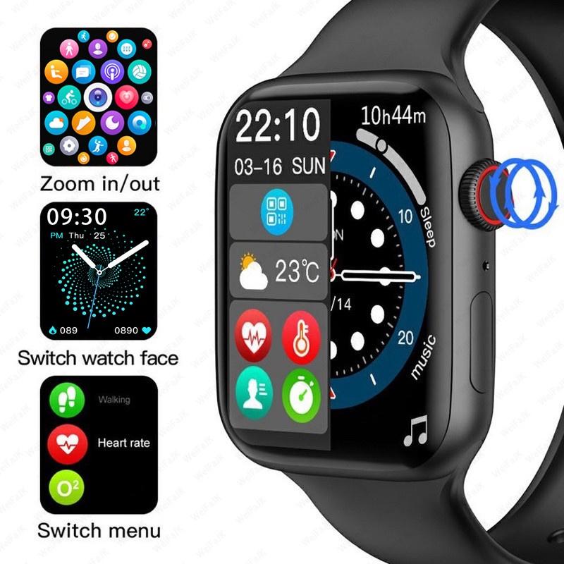 Đồng hồ thông minh HW22 Pro (Seri 6) màn hình cảm ứng vuông 1.75 inch, kết nối NFC, Bluetooth