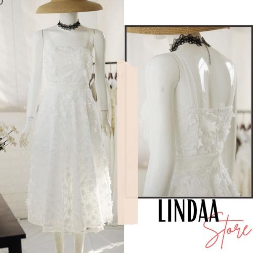 ĐẦM DỰ TIỆC DÁNG XÒE REN HOA 3D NỔI LAYLA DRESS