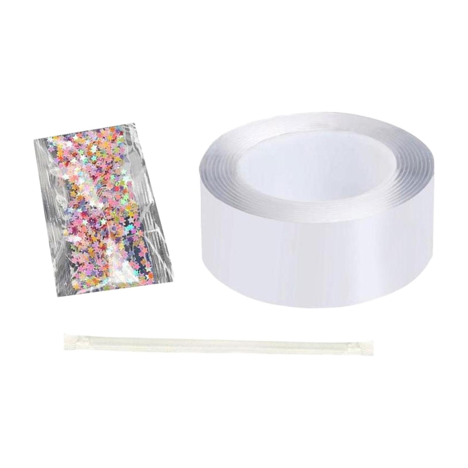 Clear Double Sided Tape Reusable for Blowing Bubble Picture Decoration