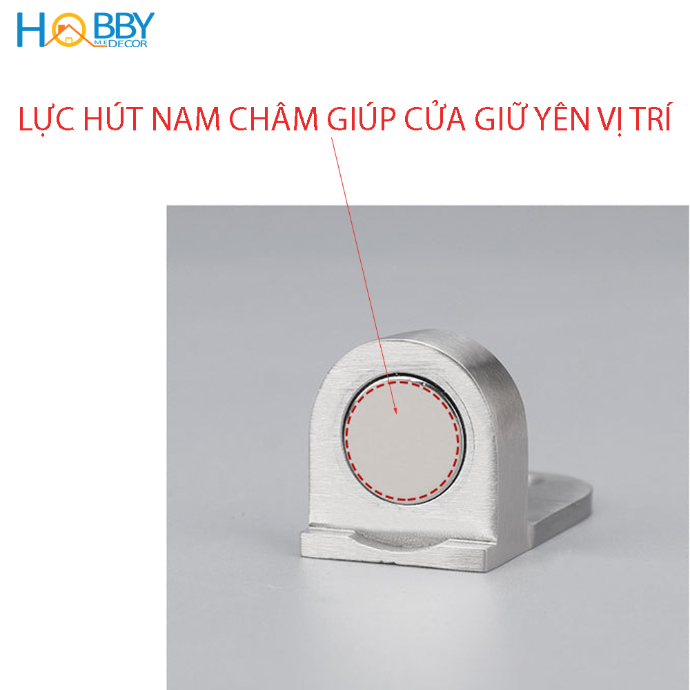 Chặn cửa chống va đập nam châm gắn sàn nhà inox 304 Hobby Home Decor CC5