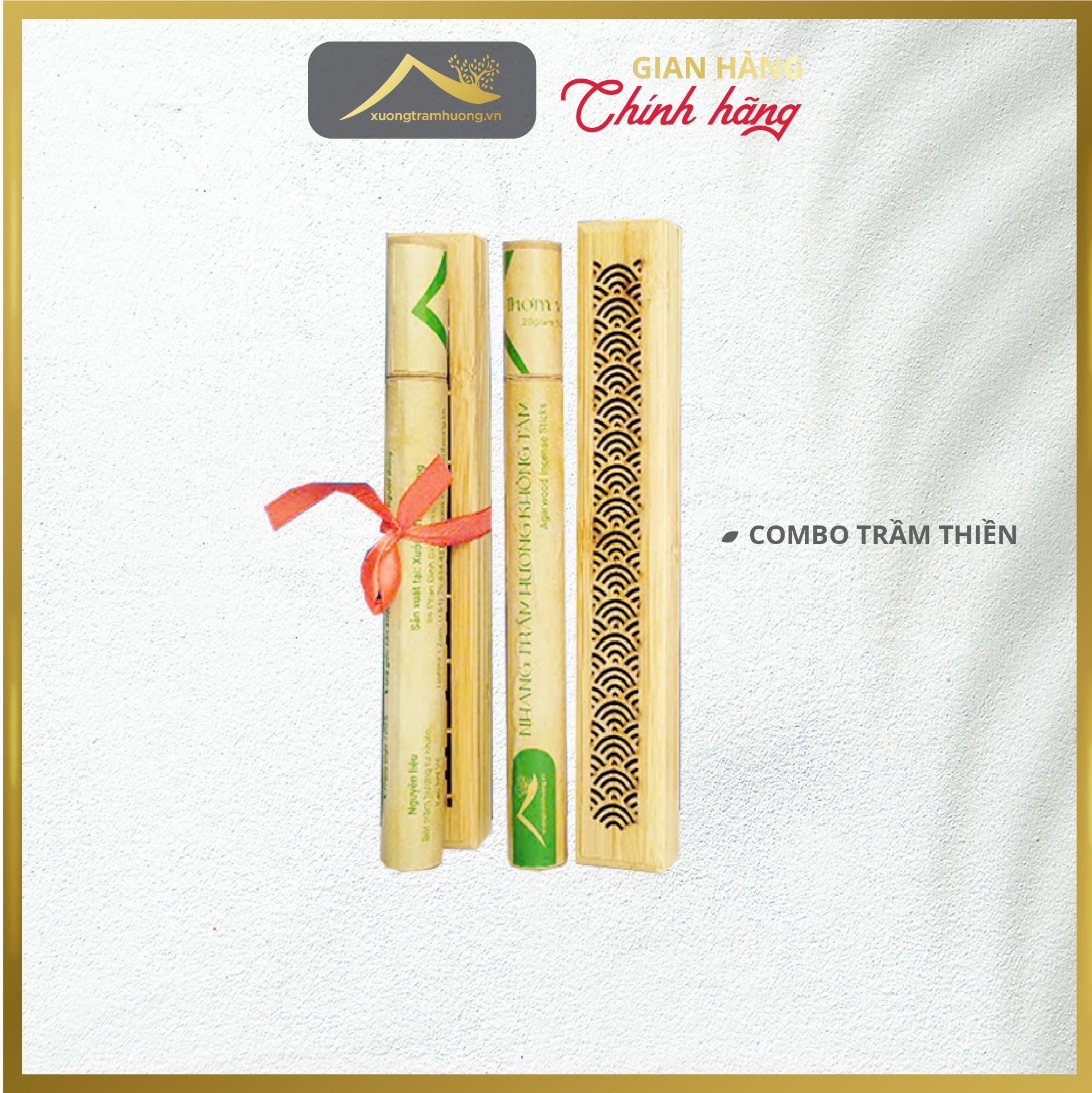 Bộ Trầm Thiền Nhang Trầm Hương Không Tăm Đế Đốt Xưởng Trầm Hương Thơm Dịu /Vừa /Đậm Yoga Thư Giãn