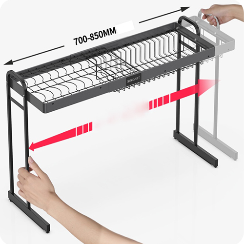 KỆ CHÉN BÁT INOX ĐA NĂNG PHÍA TRÊN CHẬU RỬA BÁT CÓ HỘP ĐỂ DAO ĐŨA THÌA VÀ KHAY ĐỂ THỚT CÓ THỂ MỞ RỘNG DIỆN TÍCH ĐỂ CHÉN BÁT