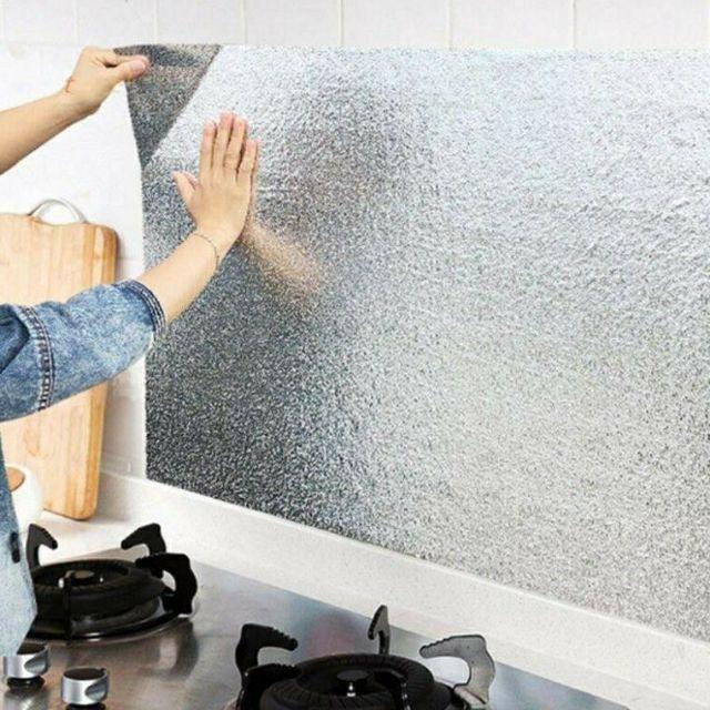 Cuộn Giấy Bạc Dán Bếp, Dán Kệ Tủ Chống Thấm Chịu Nhiệt (dài 1.2m X cao 0.6m)