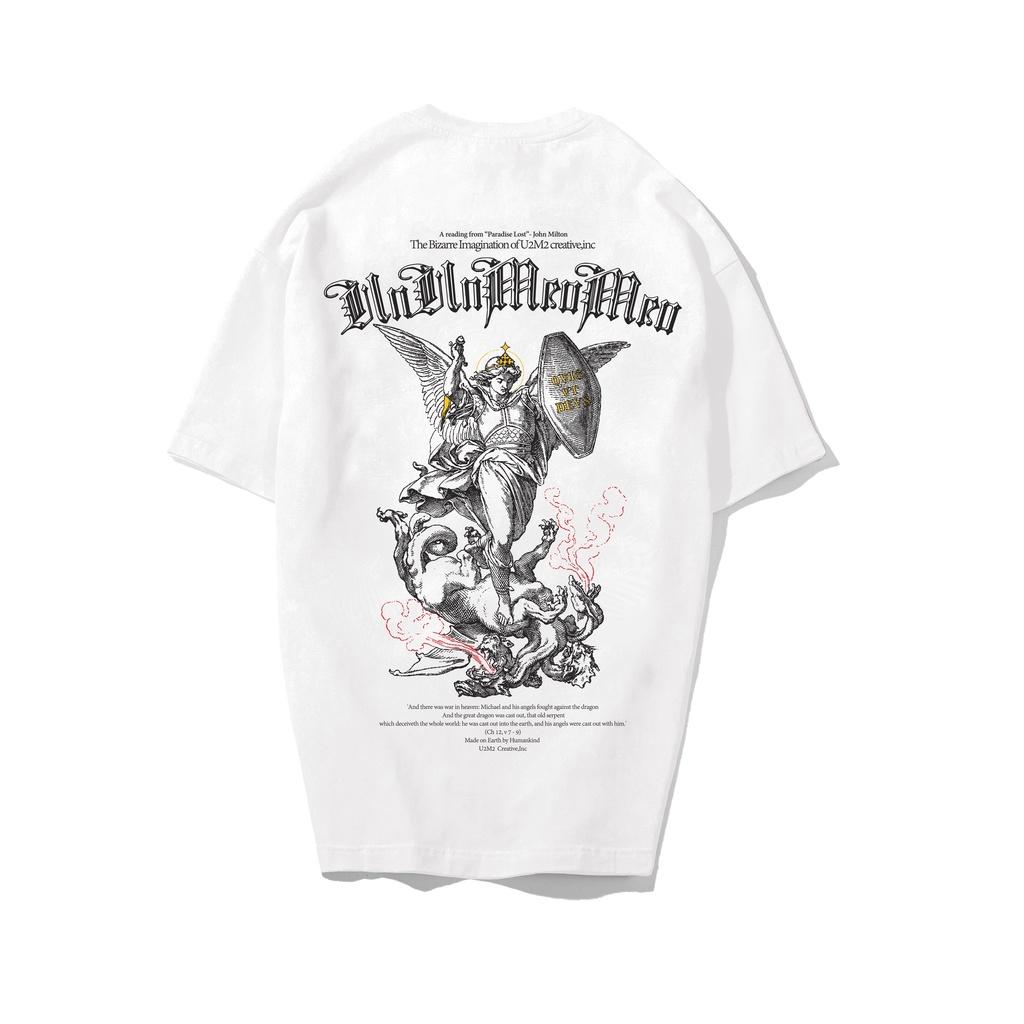 Áo thun in họa tiết Thiên Thần - Unisex - From Rộng Tay Lỡ - Vải Thun Cotton 100% Ủn Ủn Meo Meo