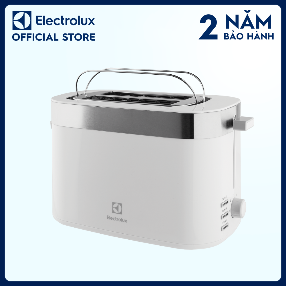 Máy nướng bánh mì Electrolux E2TS1-100W - 7 chế độ điều chỉnh độ giòn phù hợp, nơi cất dây nguồn gọn gàng [Hàng chính hãng]