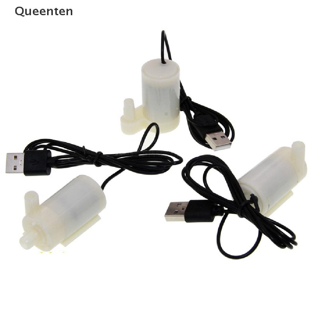 Queenten USB Micro Submersible Mini Water Pump for Fish Tanks Aquarium Fountain DC Motor QT