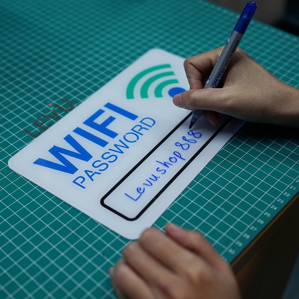 Bảng wifi bằng nhựa mica decor quán cao cấp hiện đại