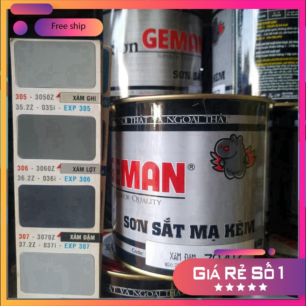 Sơn sắt mạ kẽm GEMAN màu trắng