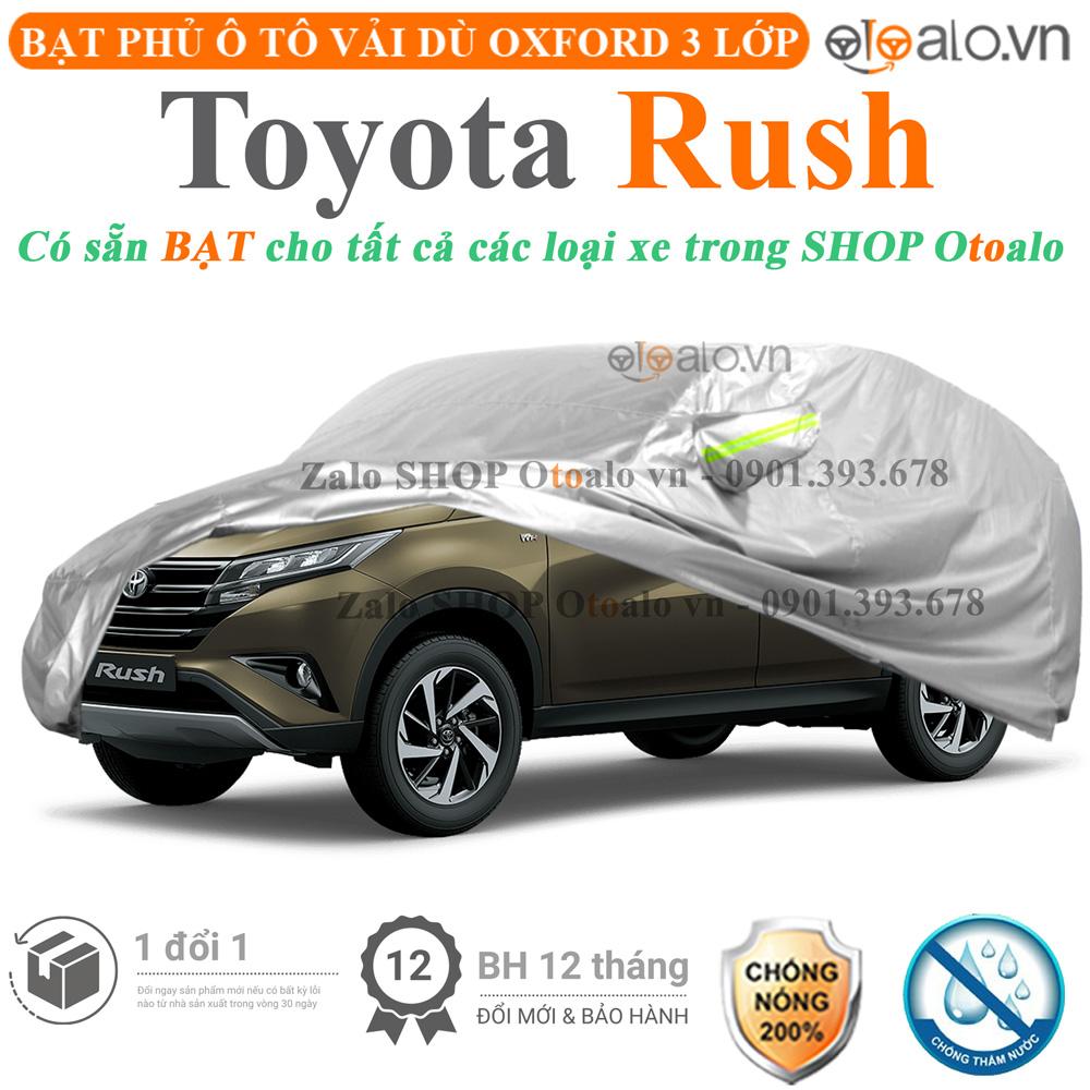 Bạt che phủ xe ô tô Toyota Rush vải dù 3 lớp CAO CẤP BPXOT - OTOALO