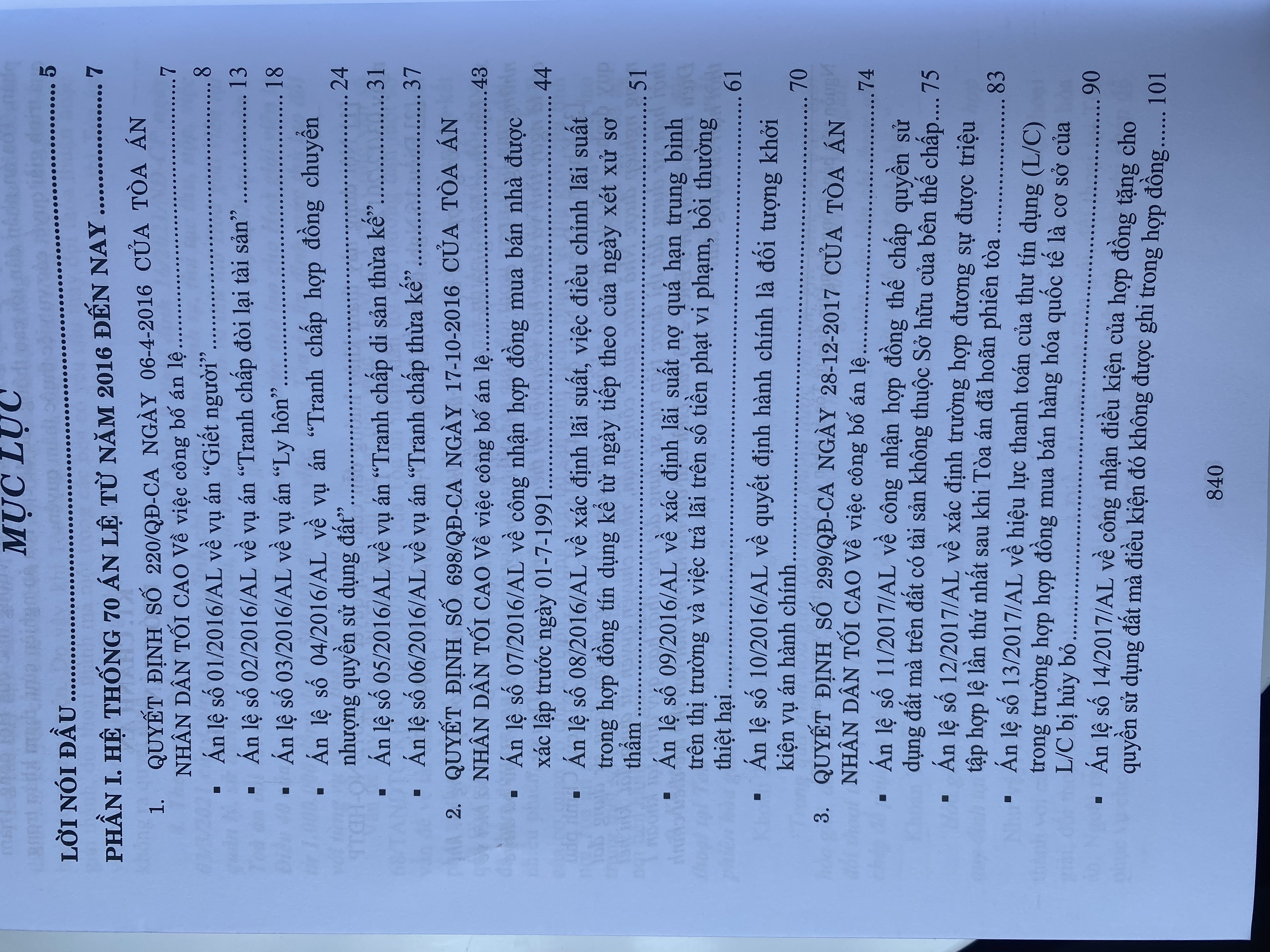 Hệ Thống 70 Án Lệ Và Các Giải Đáp Vướng Mắc Trong Nghiệp Vụ Xét Xử Của Tòa Án Nhân Dân Tối Cao Từ Năm 2016 Đến Nay