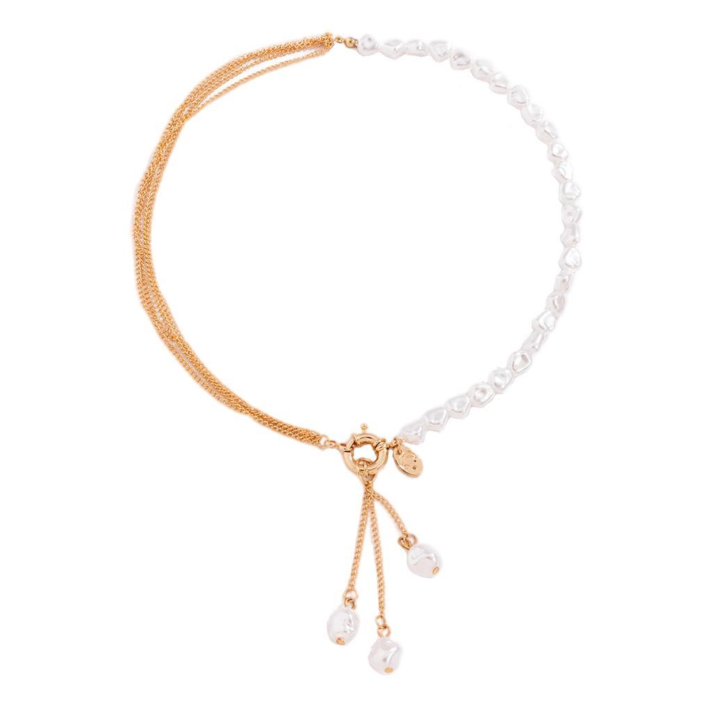 Baroque Irregular Pendant Necklace Jewelry Choker for Valentine Gift