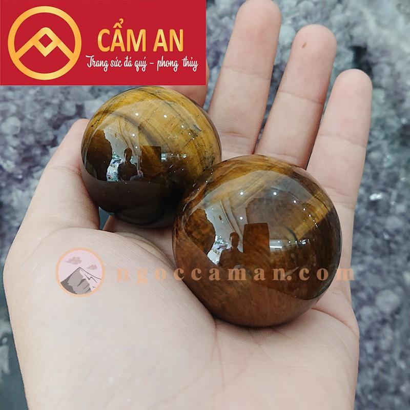 Bi Lăn Tay Đá Tự Nhiên Màu Nâu Vàng - Sản phẩm trị liệu đánh bay mệt mỏi