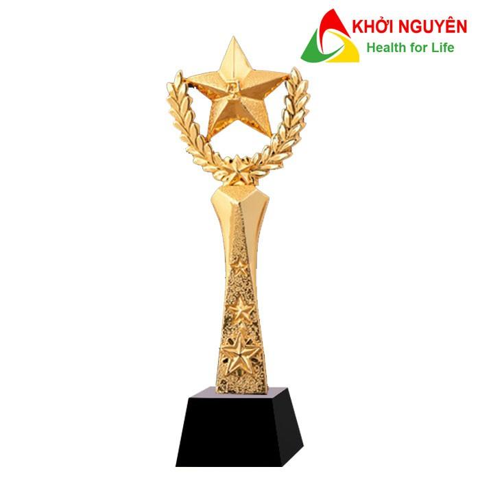 Cúp lưu niệm bằng nhựa hình ngôi sao + Free in tem Logo giải đấu