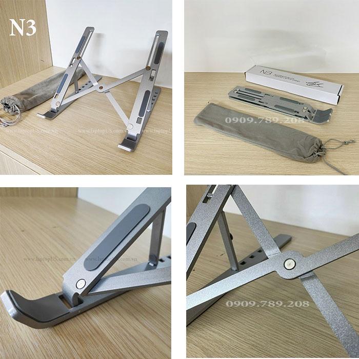 Kệ Giá Đỡ Laptop Stand Nhôm Tản Nhiệt Tặng Kèm Túi Chống Trầy