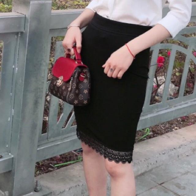 CHÂN VÁY BÚT CHÌ PHA REN XẺ SAU