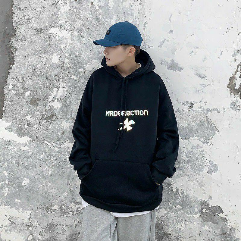 Áo khoác hoodie phản quang unisex, áo khoác cặp đôi nam nữ 3 màu trắng, đen, xanh