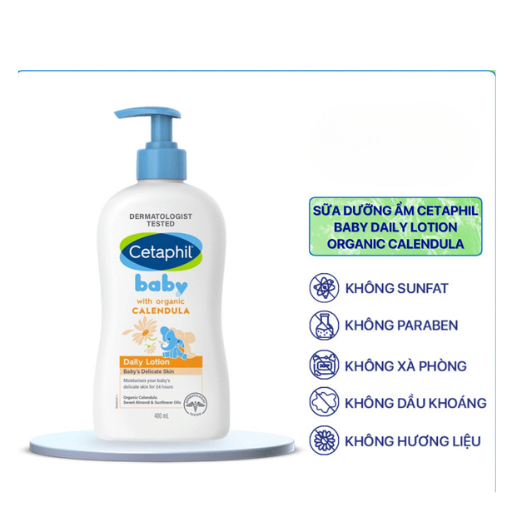 Sữa Dưỡng Thể Dịu Lành Cho Bé Cetaphil Baby Lotion With Organic Calendula 400ml