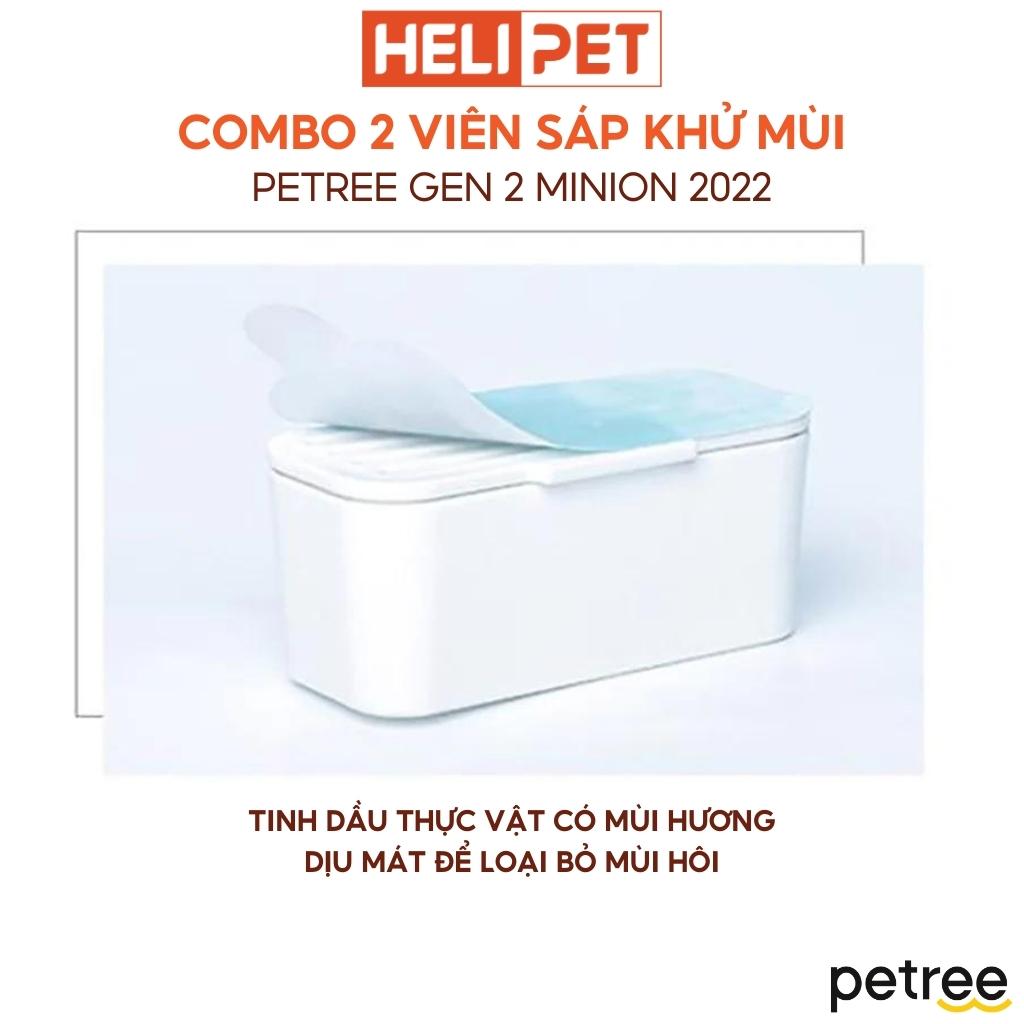 COMBO 2 Cục Khử Mùi Máy Dọn Vệ Sinh Cho Mèo Petree Chính Hãng