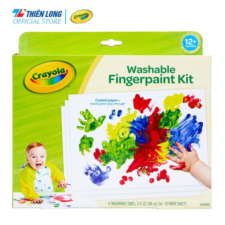 Bộ 4 màu nước cho bé có thể rửa được Crayola Washable Finger Paint