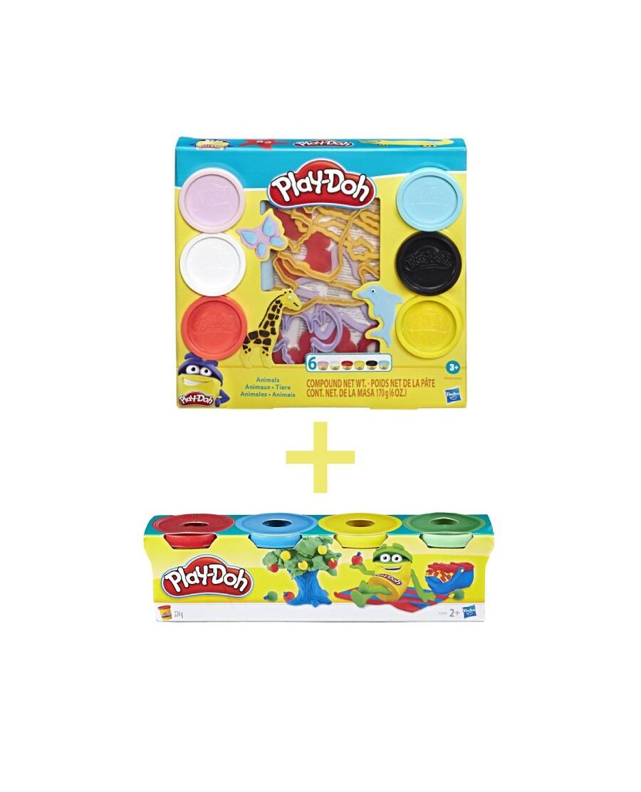 PLAYDOH Khuôn Tạo Hình Và Bột Nặn 4 Màu CBE8535/E8530-23241