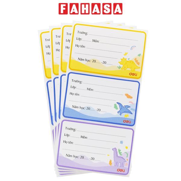 Nhãn Vở Học Sinh 3 Ô - Deli CA901 (12 Nhãn) - Mẫu 1