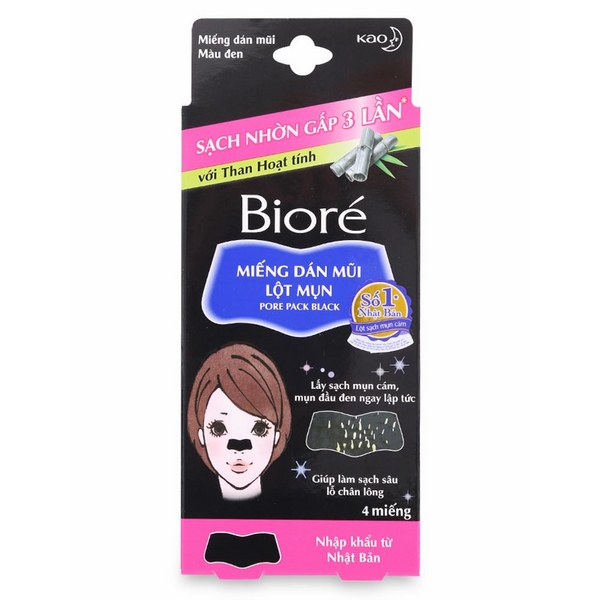 Miếng dán lột mụn mũi Biore hộp 4 miếng