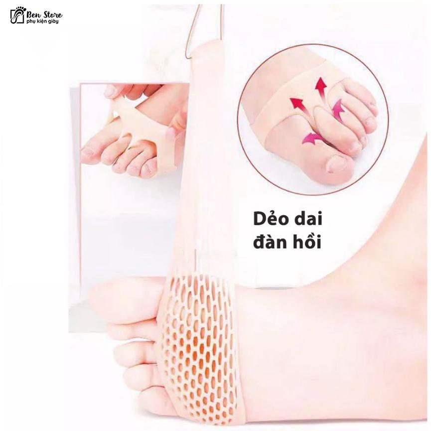 Cặp Lót giày silicone tổ ong đệm êm lòng bàn chân phía trước #sil30