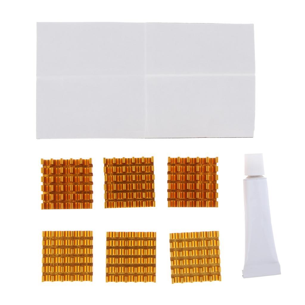 20pcs Small Heatsink Kit Cooler Heat Sink Set for Cooling CPU GPU VGA RAM