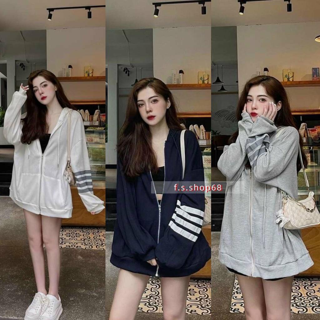 Áo Khoác Nỉ Trơn SỌC TAY 3 MÀU HOODIE ZIP Unisex Nam Nữ