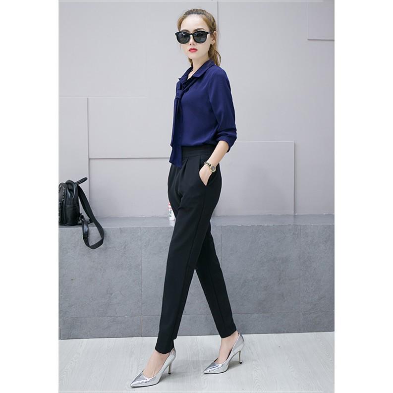 Áo sơ Mi Công Sở Cổ Thắt Dây - QA0052